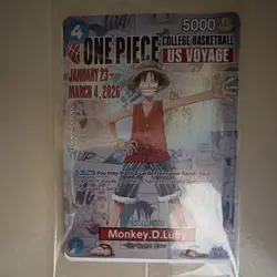 Bandai Namco One Piece CCG Monkey D. Luffy US Voyage Promo Card Character - Image 1
