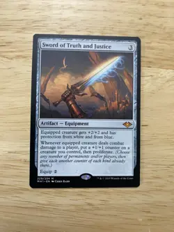 MTG Magic the Gathering - Modern Horizons Sword of Truth and Justice 229/254 LP - Image 1