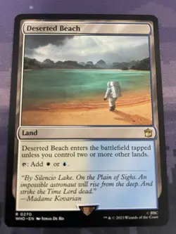 MTG 1x Deserted Beach Doctor Dr Who Commander WHO R Magic Rare Slow Land - Image 1