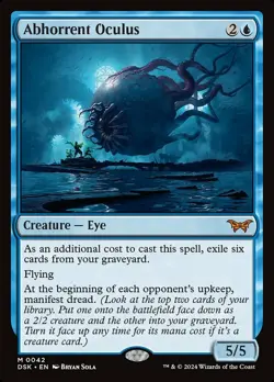 1x Abhorrent Oculus - Foil NM-Mint, English Duskmourn: House of Horror MTG Magic - Image 1