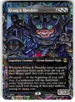 Krang & Shredder (Borderless) Teenage Mutant Ninja Turtles Regular MTG NM - Image 1