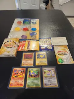 Pokemon Neo Genesis Opened Complete Cards With Original Box With Neo Folder! - Image 1
