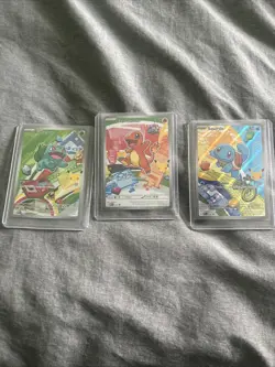 Pokemon TCG First Partner Illustration Collection Series 1 Kanto Gen 1 Starters - Image 1