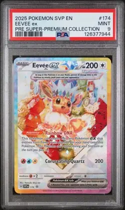 PSA 9 EEVEE EX 2025 Pokemon Scarlet Violet SPC Black Star Promo #174 - Image 1