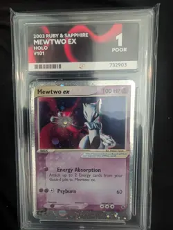 Mewtwo EX 101/109 Holo Ruby and Sapphire ACE 1 POP 1 Pokemon TCG - Image 1