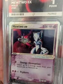 Mewtwo EX 101/109 Holo Ruby and Sapphire ACE 1 POP 1 Pokemon TCG - Image 2
