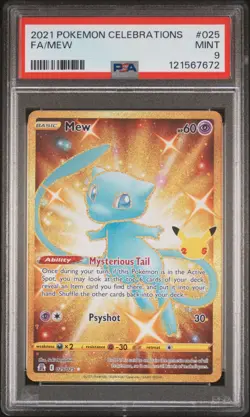 2021 Pokemon Celebrations FA/MEW Gem MT PSA 9 - Image 1