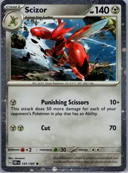 Scizor 141/197 Holofoil Promo Pokemon Near Mint - Image 1