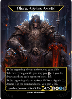 Oloro, Ageless Ascetic - Full Art Altered Art Custom Cards - Image 1