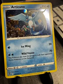 🌀 Articuno 036/195 Silver Tempest Pokemon 2022 Cosmos Holo HD GALAXY SWIRL 🌀 - Image 1