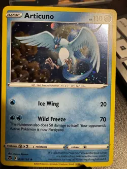 🌀 Articuno 036/195 Silver Tempest Pokemon 2022 Cosmos Holo HD GALAXY SWIRL 🌀 - Image 3