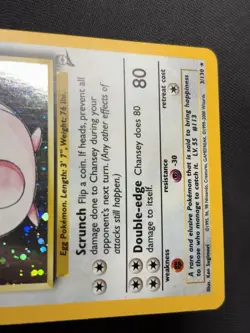 Chansey 🌀SWIRL🌀 3/130 Pokemon - Base Set 2 - Holo Rare - NM LP - Image 4