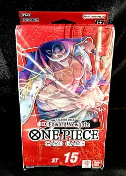 ONE PIECE TCG Edward Newgate (RED) STARTER DECK (ST-15) Sealed With PRB Pack! - Image 1