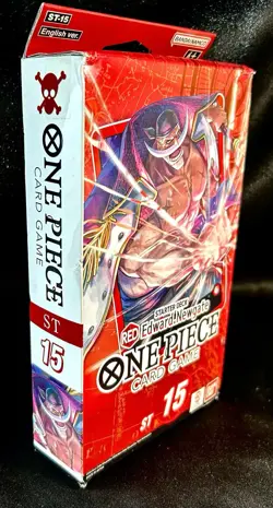 ONE PIECE TCG Edward Newgate (RED) STARTER DECK (ST-15) Sealed With PRB Pack! - Image 2