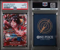 MONKEY D. LUFFY WINNER VOL.5 TREASURE CRUISE STAMP 2023 ONE PIECE PROMO PSA 10 - Image 3