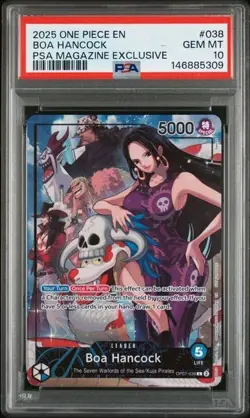 Bandai One Piece Boa Hancock Leader Foil PSA Magazine Exclusive #038 PSA 10 - Image 1