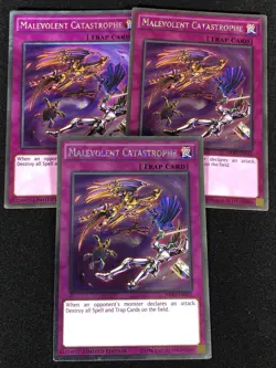 Yugioh Malevolent Catastrophe NKRT-EN033 Platinum X3 (LP) - Image 1
