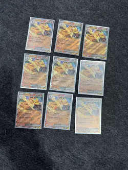 Pokemon 151 Charizard ex 006/165 - Lot Of Nine (9) Cards All Mint And In Sleeves - Image 1