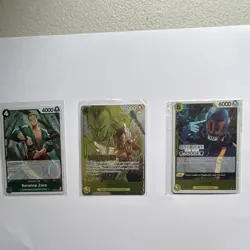 Highly Playable! Roronoa Zoro, Wyper, Shaka, One Piece Character Cards Lot - Image 1