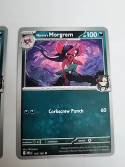 Pokemon TCG Marnie's Impidimp And Morgrem Cards 134/182 & 135/182 SV 2025 - Image 3