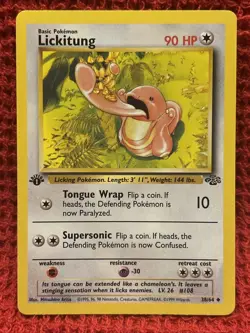 Lickitung VLP - 38/64 - 1st Edition Uncommon Jungle Pokemon Card - Image 1