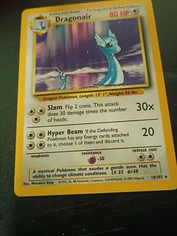 Dragonair Pokemon TCG Base Set Card 18/102 Dragonair Lp/Nm - Image 3