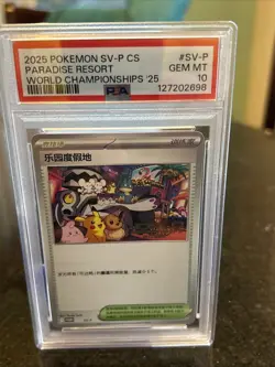 PSA 10 Paradise Resort SV-P Promo 2023 World Championships Chinese Pokemon Card - Image 1