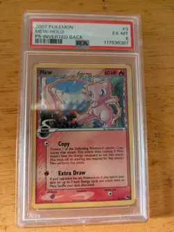 Mew (Delta Species) 003/017 POP Series 5 Holo Error Card!!🙃 Inverted Back🙃PSA6 - Image 3