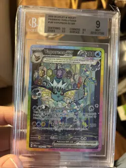 Vaporeon EX Prismatic Evolutions Holo Card 149/131 Special Illustration Rare - Image 1