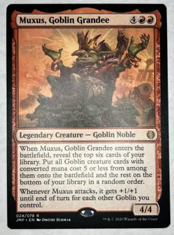 1x Muxus, Goblin Grandee NM Regular 024 JMP Jumpstart MTG Magic The Gathering - Image 1