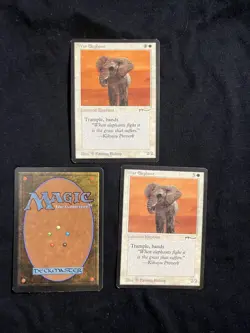 Magic the Gathering War Elephant Arabian Nights X3 NM - Image 1