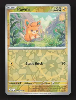 Pawmi 074/193 Common Paldea Evolved Pokemon Reverse Holo Near Mint - Image 1