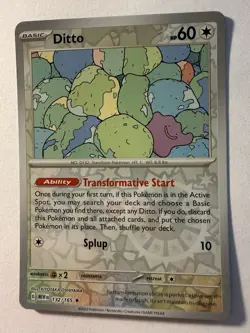 Pokemon SV: Scarlet & Violet 151 Ditto 132/165 Reverse Holo Rare - Image 1