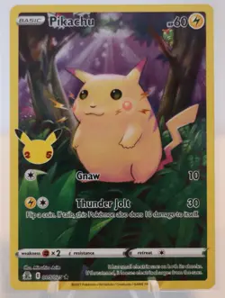 FULL ART Pikachu 005/025 Pokemon 25th Anniversary Celebrations Holo - Image 1