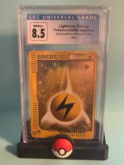 Graded POKEMON LIGHTNING ENERGY JAPANESE MCDONALDS E MINIMUM PACK HOLO - PSA 8.5 - Image 1