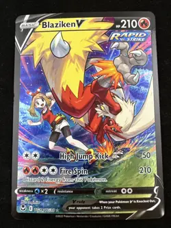 Pokemon Blaziken V TG14/TG30 Sword & Shield Silver Tempest Trainer Gallery Holo - Image 1