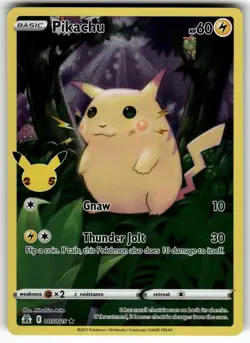 Pikachu 005/025 Celebrations NM Pokemon Card TCG - Image 1