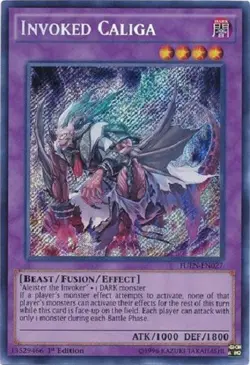 *** INVOKED CALIGA *** 1ST EDITION SECRET RARE MINT/NM FUEN-EN027 YUGIOH! - Image 1