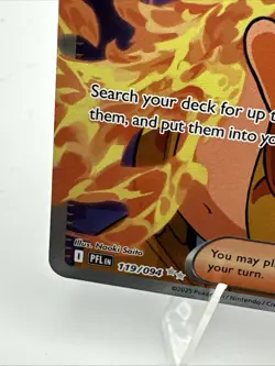 Pokemon TCG Phantasmal Flames Firebreather 119/094 Full Art NM English - Image 2