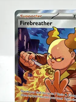 Pokemon TCG Phantasmal Flames Firebreather 119/094 Full Art NM English - Image 5