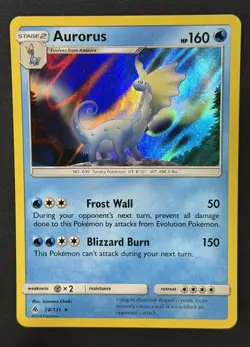Aurorus Reverse Holo Holo Rare SM - Forbidden Light 28/131 LP-NM - Image 1