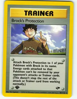 Brock's Protection - 1st Edition - 101/132 Gym Challenge - Pokemon TCG - 2000 - Image 1