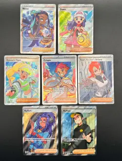 Full Art Trainer Ultra Rare Lot of 7 English Pokemon TCG Near Mint - Image 1