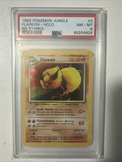 Pokemon TCG Flareon Jungle 3/64 Holo Unlimited Holo Rare No Symbol - Image 1