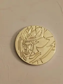Zamazenta Metal Gold Tone Coin Official Pokemon Nintendo - Pokeball Reverse - Image 3