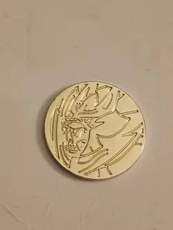 Zamazenta Metal Gold Tone Coin Official Pokemon Nintendo - Pokeball Reverse - Image 5