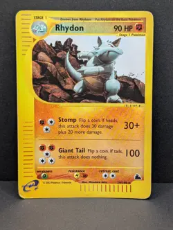 Rhydon Reverse Holo Rare 29/144 Skyridge Pokemon TCG Nintendo MP - Image 1