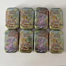 Pokemon TCG Prismatic Evolutions Mini Tins X8– Brand New & Factory Sealed - Image 1