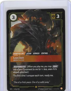 Lucian Merciless Alt Art 113a/221 Riftbound TCG Spiritforged NM League - Image 1