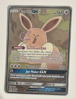 Eevee GX SM233 Promo Holo Pokemon Card 160 HP Basic SM Q-Rais - Image 1